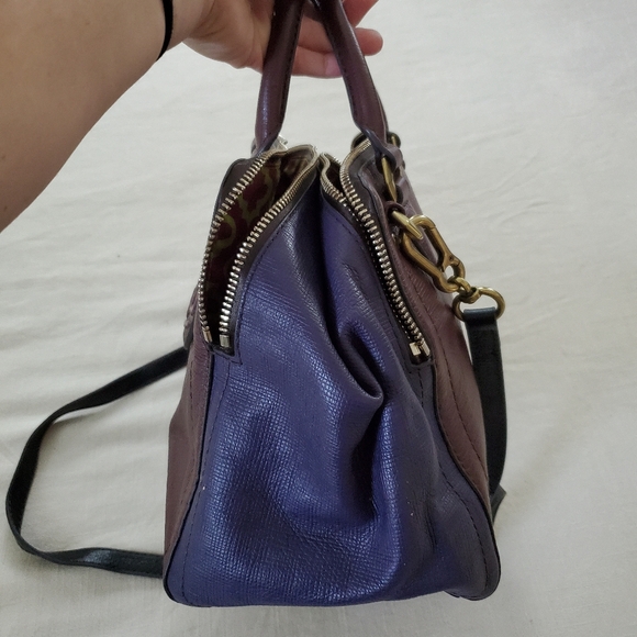 Oryany Anthropologie leather crossbody purple purse - Picture 6 of 13
